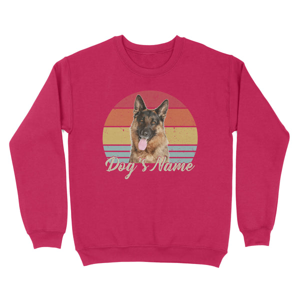 Personalized Dog Shirt with Vintage Portrait - Customize Your Dog Photo/Name Shirt in Retro Style Sweatshirt