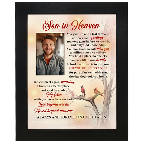 Son Memorial Shadow Box Memorial Gifts for Loss of Son Picture Frame in Memory of Son