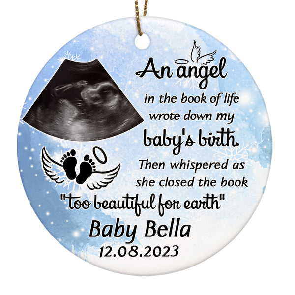 Baby Memorial Ornament, Miscarriage Gift Ornament Remembrance Gifts Loss Of Child Infant MB03