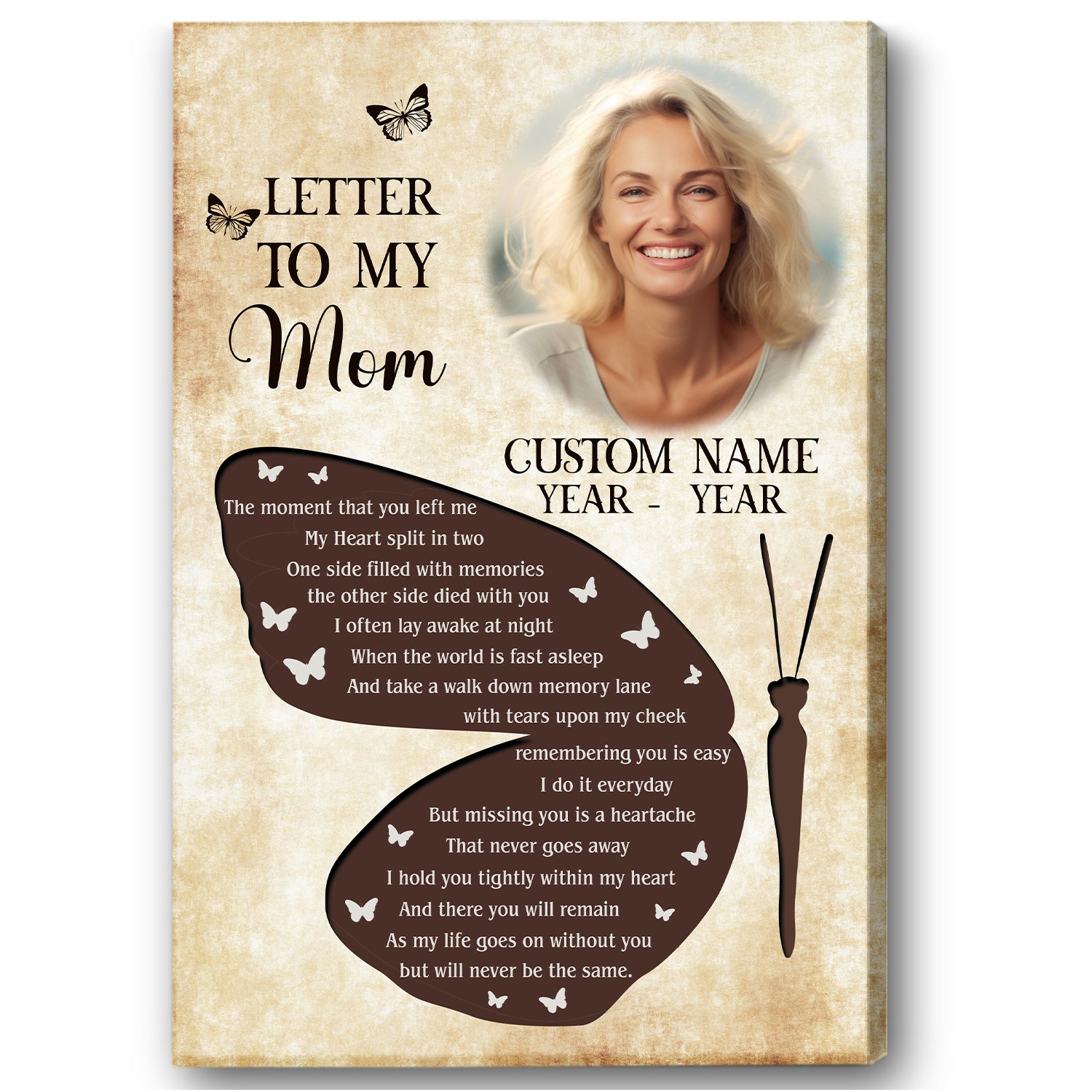 Letter To My Mom Memorial Gifts For Loss of Mother Personalized Gifts for Mom NXM497
