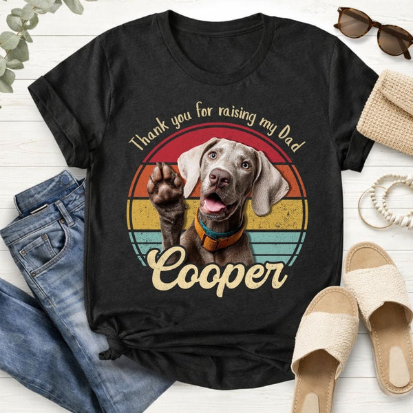 Custom Dog Photo Retro Style T-shirt for Grandma, Funny Mothers Day gift for Grandma FSD4802