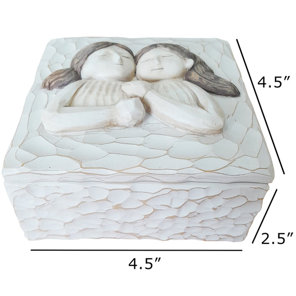 Friendship Keepsake Box gift for Friends Birthday Christmas Valentine Gifts, Best Friend Trinket Box TNK5