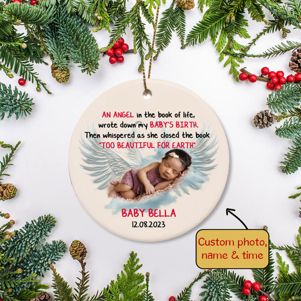Baby Memorial Ornament, Miscarriage Remembrance Ornament Gifts Loss Of Child Infant MB04