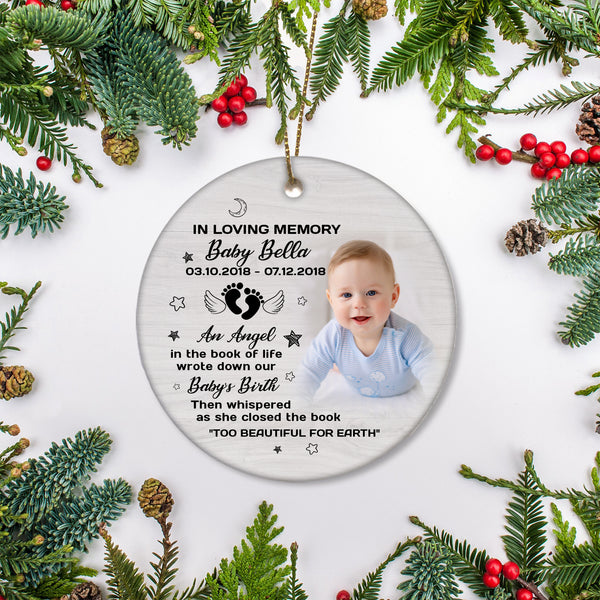 Miscarriage Ornament for Baby - Memorial Ornament for Loss of Infant Child MB15