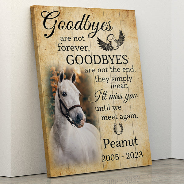 Horse Memorial Gifts Canvas, Memorial Gift for Loss of Horse, In Loving Memory of Horse NXM266