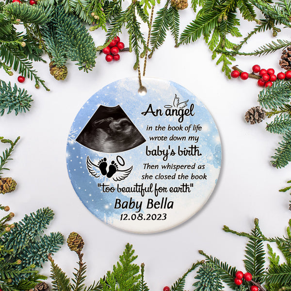 Baby Memorial Ornament, Miscarriage Gift Ornament Remembrance Gifts Loss Of Child Infant MB03
