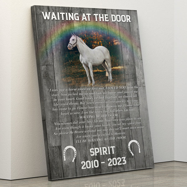 Horse Memorial Canvas Gift| Gifts for Loss of Horse| In Memory of Horse| Sympathy Gift for Horse NXM264