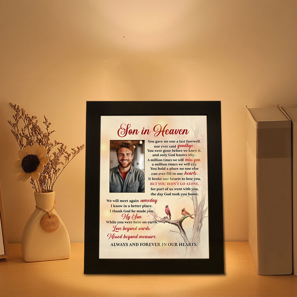 Son Memorial Shadow Box Memorial Gifts for Loss of Son Picture Frame in Memory of Son