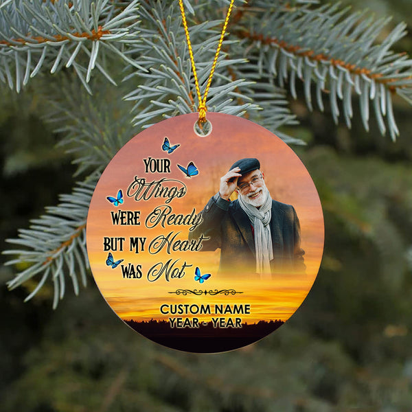Dad Memorial Ornament - Angel Dad in Heaven Christmas Ornament For Loss Of Father, Sympathy Gift For Loss Of Dad ODT96