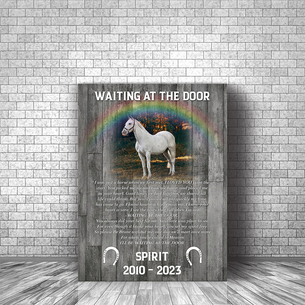 Horse Memorial Canvas Gift| Gifts for Loss of Horse| In Memory of Horse| Sympathy Gift for Horse NXM264