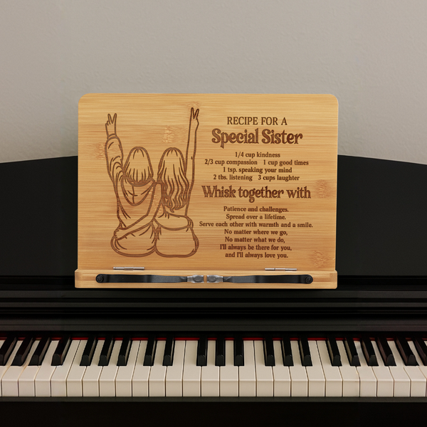 Sister Gifts Book Stand, Recipe for a Special Sister Christmas Gifts for Sister