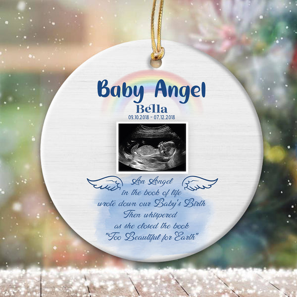 Baby Memorial Ornament Miscarriage, Remembrance Ornament Gift Loss Infant Loss Child MB06