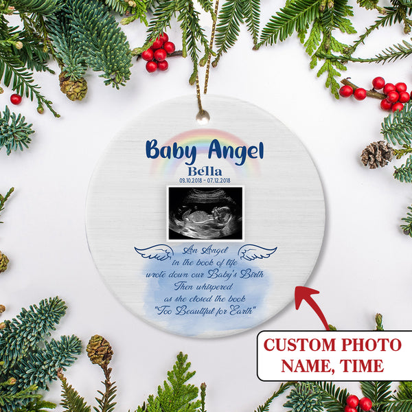 Baby Memorial Ornament Miscarriage, Remembrance Ornament Gift Loss Infant Loss Child MB06