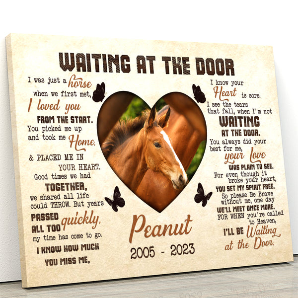 Horse Memorial Canvas Gifts| Gift for Loss of Horse - In Loving Memory of Horse| Sympathy Gift for Horse NXM263