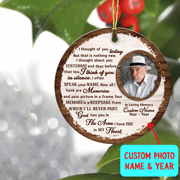 I Thought Of You Bereavement Memorial Christmas Ornament For Loss Loved One MC142