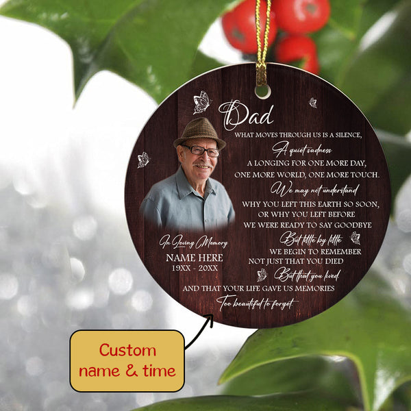 Dad Memorial Christmas Ornament Personalized Sympathy Gifts For Loss Loved One MC66