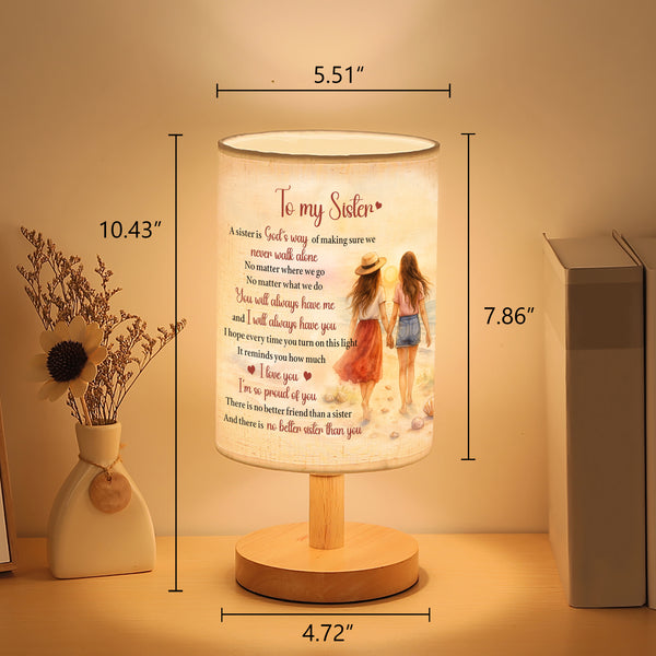Sister Table Lamp Sister Gifts from Sister Night Light Gifts for Sister Christmas Gifts, Birthday Gifts