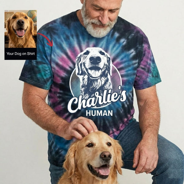 Personalized Dog Face Tie-Dye All Over Printed T-shirt, Gift for Dog Lovers FSD4843
