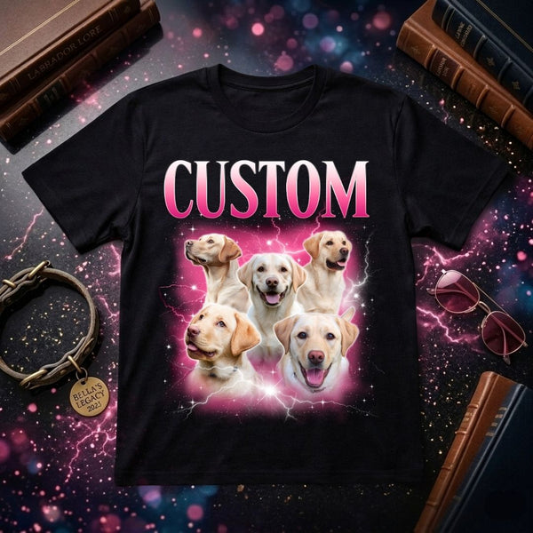 Custom Standard T-Shirt Dog Photo + Name Custom Dog Potrait Personalized Shirt FSD4797