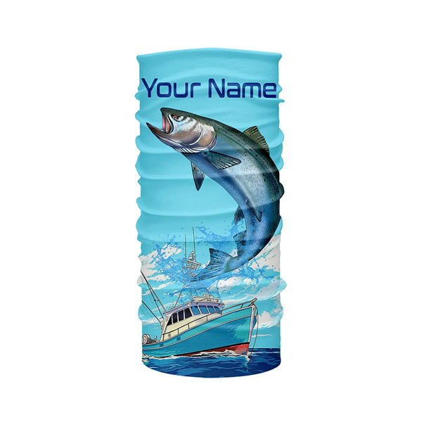 Custom American Flag Chinook Salmon Tournament Fishing Shirts, Salmon Saltwater Fishing Jerseys IPHW4824