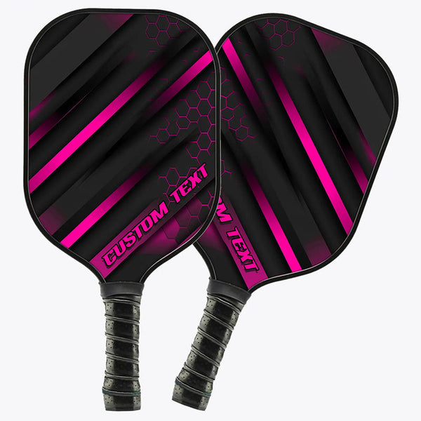 Custom Black And Pink Double-Sided Printing Pickleball Paddle, Pickleball Equipment Pickleball Gifts IPHW7215