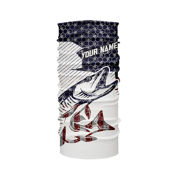 Musky American Flag Custom Fishing Shirts, Patriotic Muskie Fishing Jerseys IPHW4741