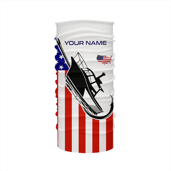 Custom Deep Sea Fishing Shirts With Boat Name, American Flag Saltwater Fishing Shirts IPHW4761