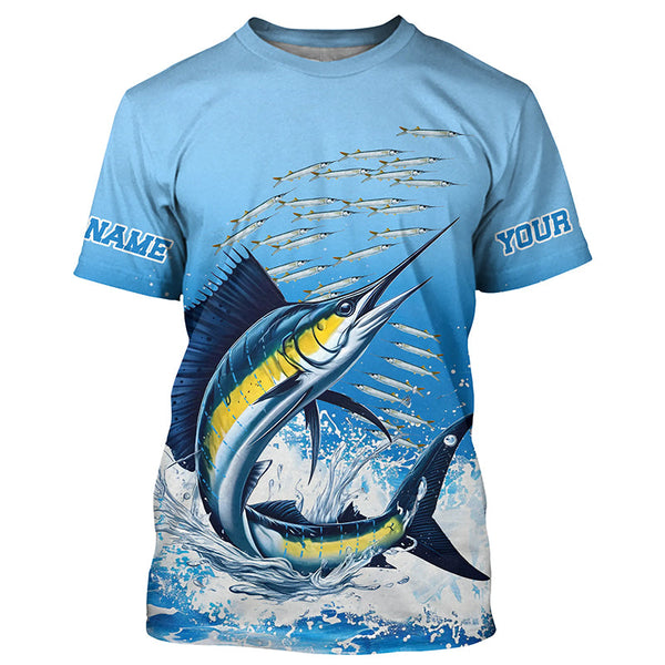Sailfish Fishing Custom Long Sleeve Performance Fishing Shirts, Sailfish Saltwater Fishing Shirt IPHW7072