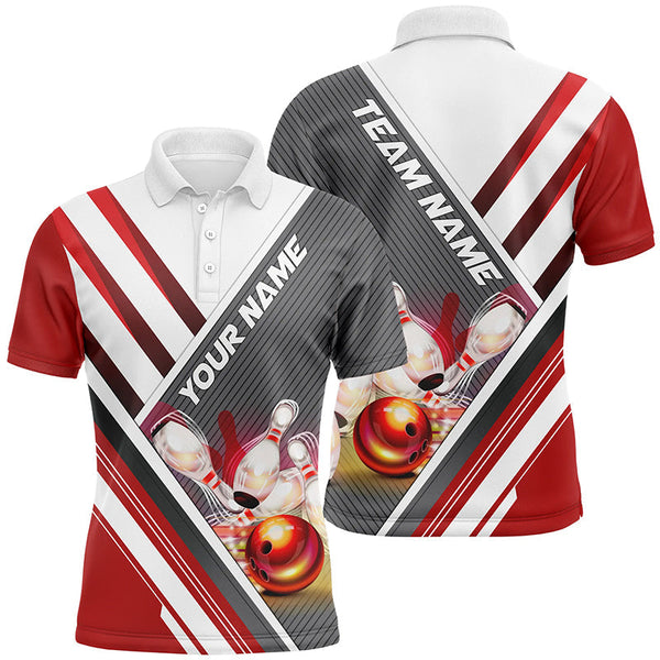 Custom Red Bowling Shirts For Men And Women Red Bowling Team Jerseys Bowlers Outfits IPHW5494