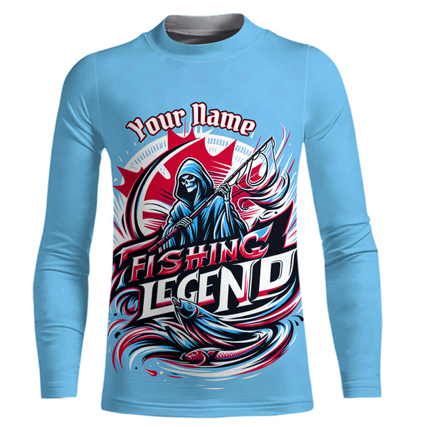 Personalized Canadian Fishing Legend Long Sleeve Fishing Shirts Fishing Gift For Men, Women And Kid IPHW5546