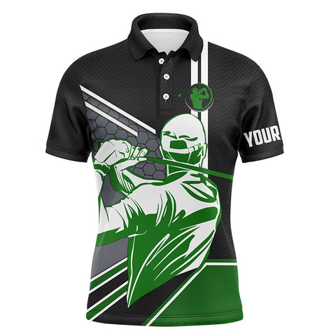 Black Mens golf polo shirt custom name golfing gifts, personalized best mens golf wear NQS4391