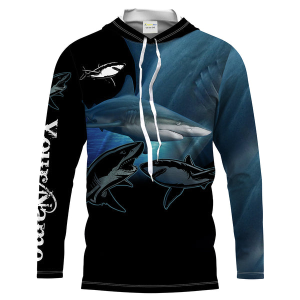 Blacktip shark Fishing Customize Name long sleeves fishing shirts, Personalized Fishing Gift NQS2092