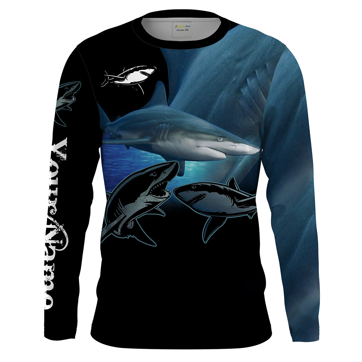 Blacktip shark Fishing Customize Name long sleeves fishing shirts, Personalized Fishing Gift NQS2092