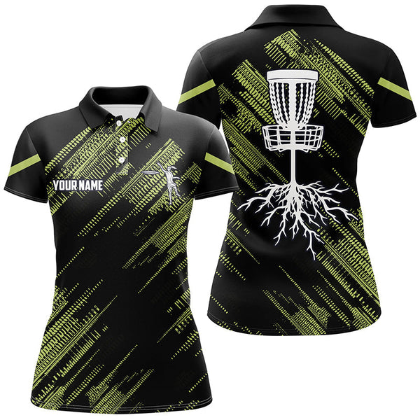 Yellow Black Women disc golf polo shirts custom disc golf team disc golf jerseys NQS7815