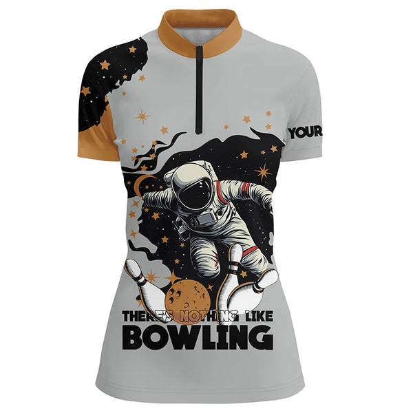 Bowling Astronaut in Space There's nothing like bowling Custom Women Bowling Team Shirts Bowler Outfit NQS8256