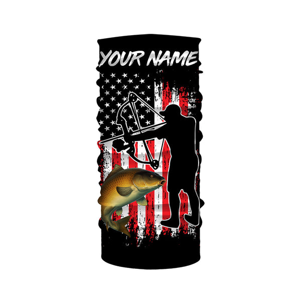 Carp hunter bow fishing American flag patriotic Custom Name fishing jersey NQS2969