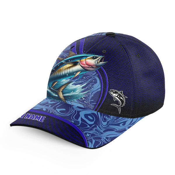 Tuna fishing blue camo Custom fishing hats, saltwater Angler Tuna fishing hat cap NQS8954
