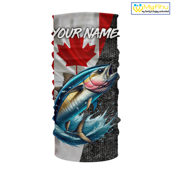 Canadian Flag Tuna Fishing Custom long sleeve performance Fishing Shirts, Tuna Fishing jerseys NQS9967