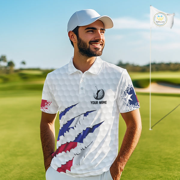 Personalized Texas Flag Men golf polo shirts, Custom Patriotic Golf Team Shirts For men NQS10156