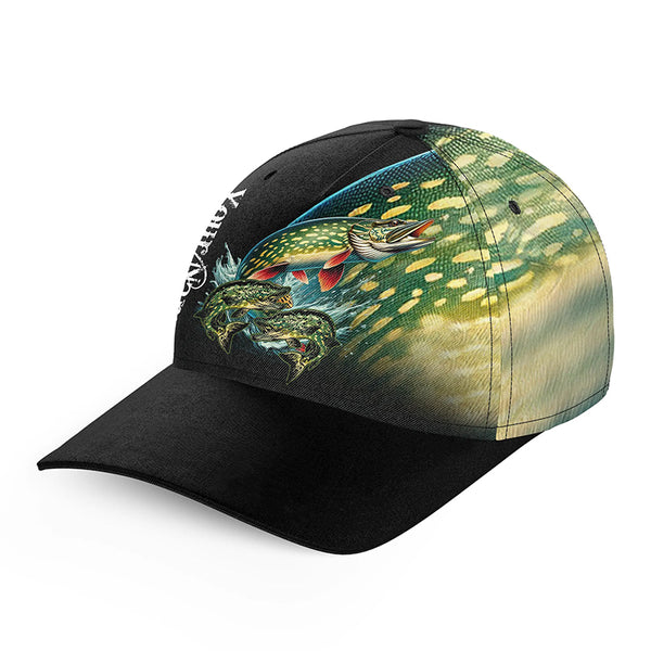 Northern Pike fishing scale Custom Pike fishing hat Unisex Fishing Baseball Angler hat cap NQS9764