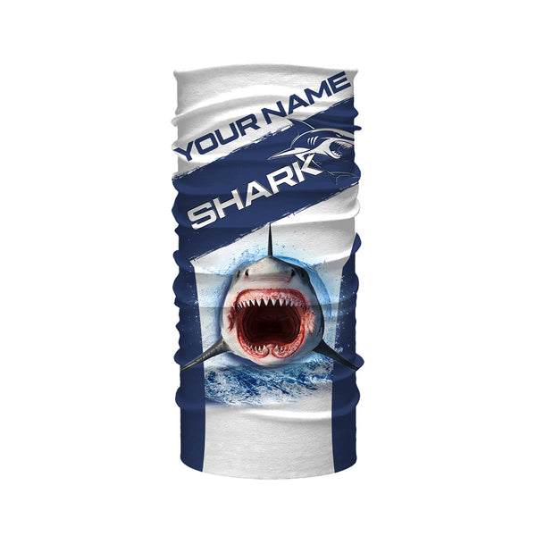Shark Fishing blue Custom long sleeve performance fishing jerseys shirts, deep-sea fishing for shark NQS3369