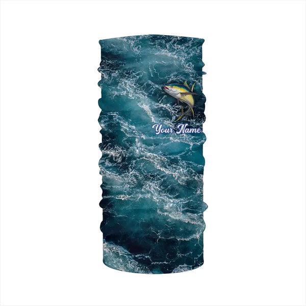 Tuna saltwater fishing custom blue sea wave ocean camo fishing tournament long sleeve fishing shirts NQS4887