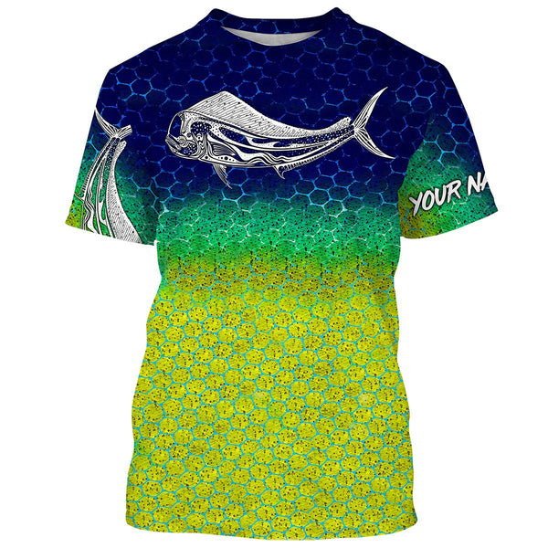 Mahi Mahi ( Dorado) Fishing Skin 3D All Over print shirts personalized fishing Gift for Adult and kid NQS564