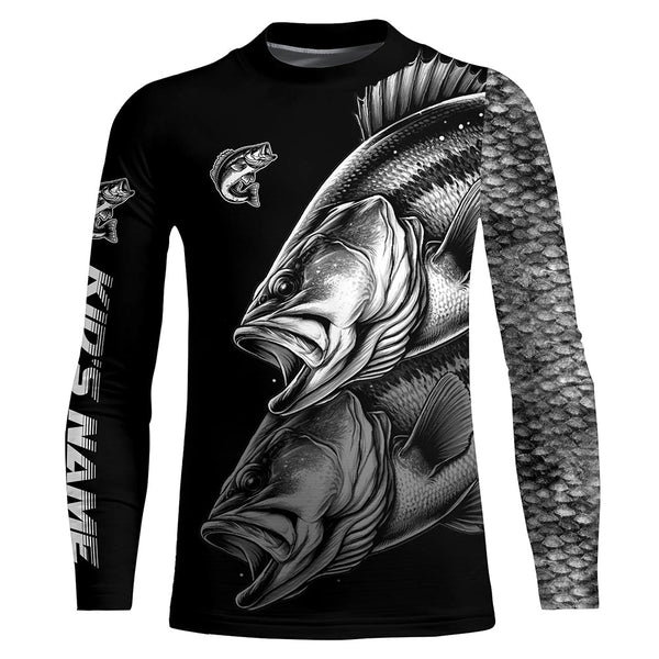 Largemouth Bass Fishing Custom Name 3D sun protection Performance long sleeve fishing shirts NQS4907