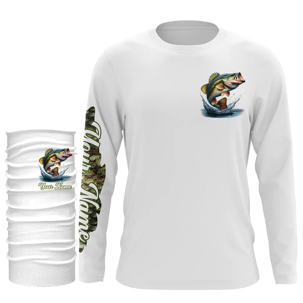 Largemouth Bass fishing Custom name Long sleeve Fishing Shirts, Bass Fishing jerseys NQS4340