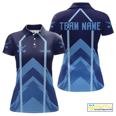 Golf polo shirts For Women custom team ladies golf top, unique golf gifts | Blue NQS10015