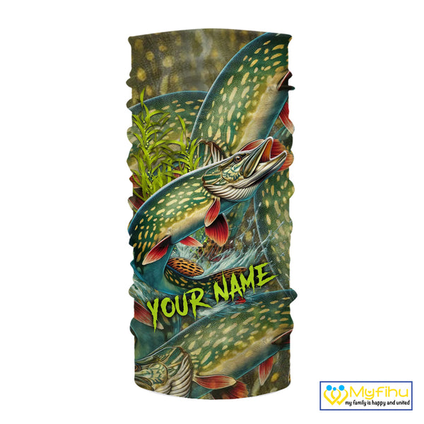 Personalized Northern Pike Fishing jerseys, Pike scales long sleeve fishing shirts uv protection NQS10333
