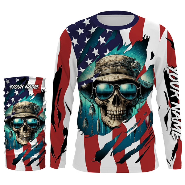 Fish Reaper American fisherman custom fishing shirts UV protection NQS910