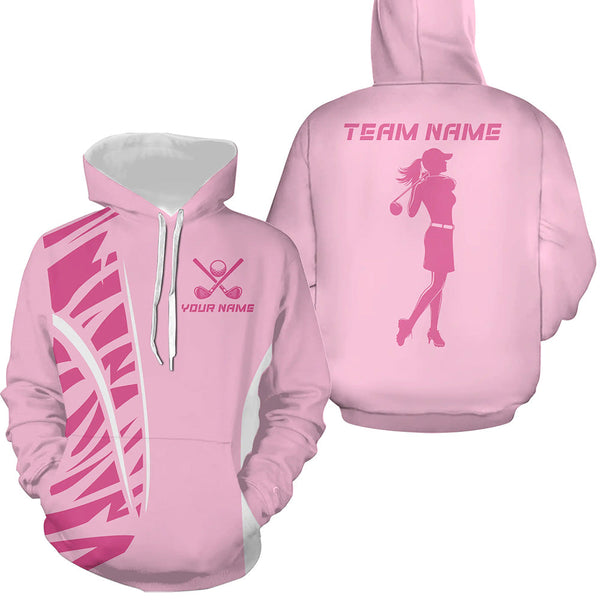 Pink golf Hoodies custom golf costumes for men, women, cool golf apparel NQS8389