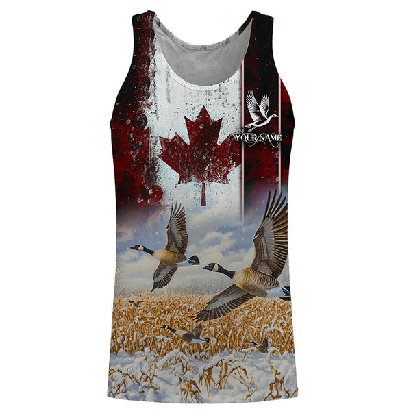 Canada flag Goose hunting Customize 3D All Over Printed Shirts Personalized Waterfowl Hunting gifts NQS851